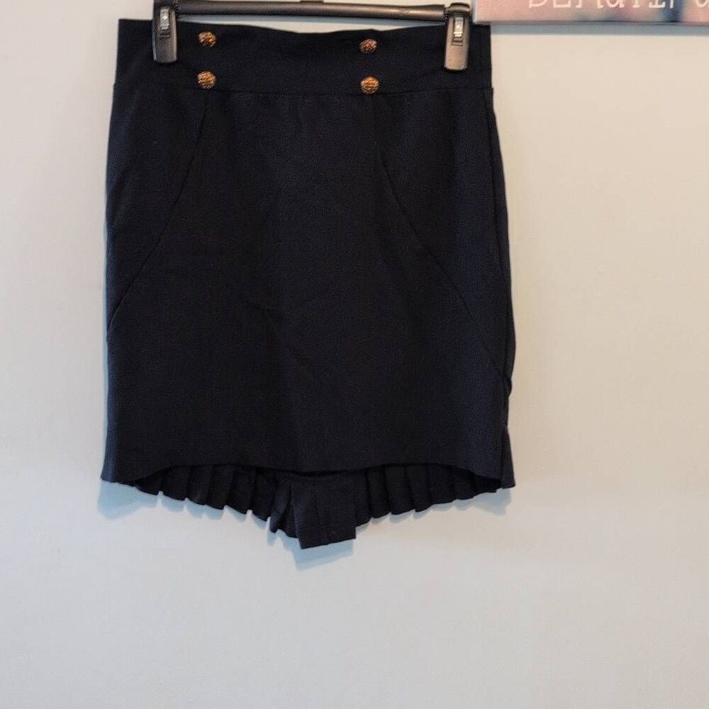 Elizabeth Hesselbeck for Dialogue size 14 Navy Blue Pleated Skirt